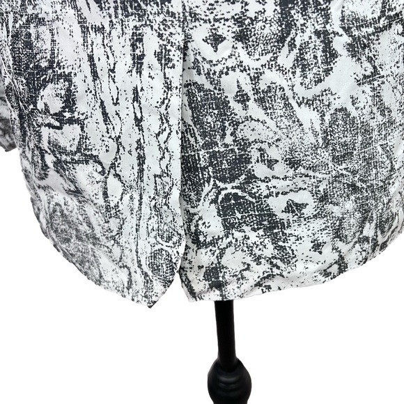 A/X Armani Exchange Women One Button Blazer Jacket Snake Print Sz S White Black. - Picture 5 of 8